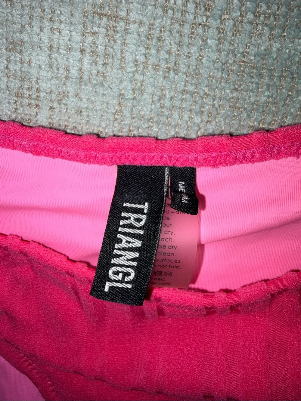 triangl swimwear Hot Pink Ribbed Bikini Bottom